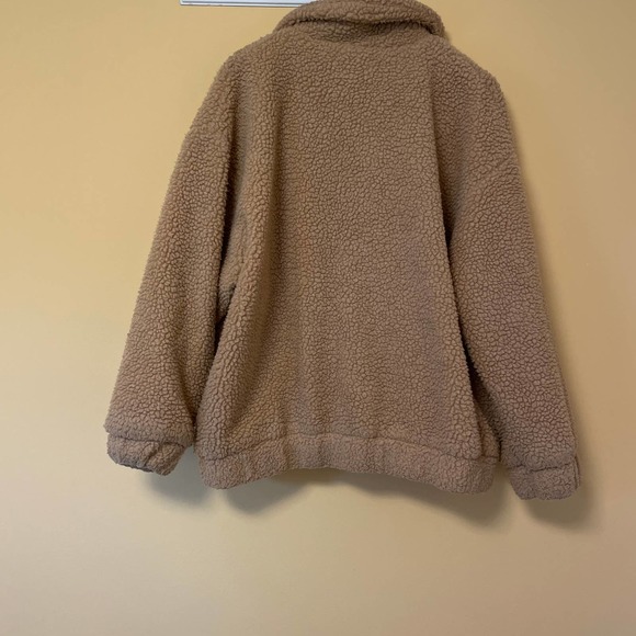 I Am Gia Pixie Faux Sherpa Jacket Medium M I. Am. Gia. Camel Tan Zip Teddy - Picture 8 of 8